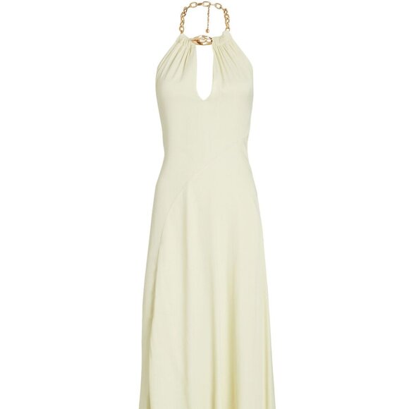 Jonathan Simkhai ! Leoni Chain-Embellished Halter Maxi Dress (6) - Picture 2 of 10